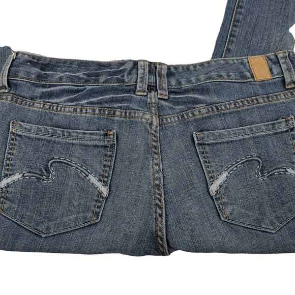 EUC Maurices blue Jeans Cotton Blend Low Rise Womens Size 9 Acid Wash Pockets - Picture 6 of 10